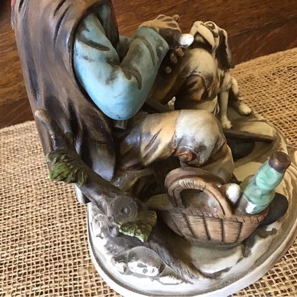 Vintage 70’s Porcellane D’Arte Man with his dog. - Picture 8 of 14